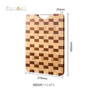 Tabla de cortar rectangular de madera de acacia, antibacteriana, antimoho, con mango, fácil de limpiar, para cocina. - Product Image 4