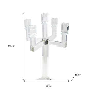 HMS 20 \ "chiaro cristallo sfaccettato candelabro porta candelabro per la casa natale decorazione di vetro materiale - Product Image 6