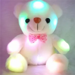 크리 에이 티브 라이트 업 LED 다채로운 빛나는 플러시 박제 동물 테디 베어 장난감 Led