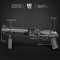 Bloques de Construcción Reobrix 77002, Pistola de Juguete, Arma Militar, Modelo de Pistola Desert Eagle, Bloques de Construcción para Niños