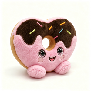 Peluche donut personnalisée, peluche donut en forme de cœur, peluche alimentaire, animal en peluche dessert - Product Image 4