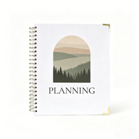 Carnet de planification personnalisé avec impression sur mesure, agenda quotidien non daté, organisateur de objectifs mensuels, journal de bien-être, carnet de notes spirale personnalisé
