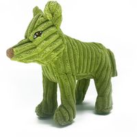 Usine Logo Personnalisé Écologique Animal En Peluche Rose Vert Réaliste Renard Jouets Durables À Mâcher Chien Jouets pour Petits Moyens Grands Chiens