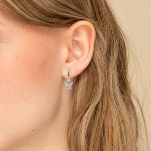 CANNER Nouveaux produits de mode plaqué or 18 carats, boucles d'oreilles créoles avec pendentif papillon en zircon, design créatif et simple - Product Image 3