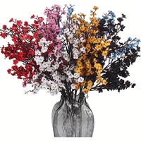 5 vorken Wax Flower Gypsophila Bunch Kunstmatig bruidsboeket Home Decor Bloemstuk Supply