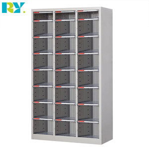 Armoire de classement en acier moderne et réglable avec portes verrouillables et <span class=keywords><strong>tiroirs</strong></span> de rangement en <span class=keywords><strong>plastique</strong></span> pour documents et pièces d'outils - Product Image 2