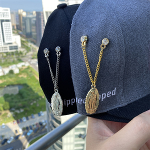 Chine fabricant de haute qualité en métal personnalisé San <span class=keywords><strong>Judas</strong></span> chapeau broche chaîne pendentif doré pour chapeau - Product Image 3