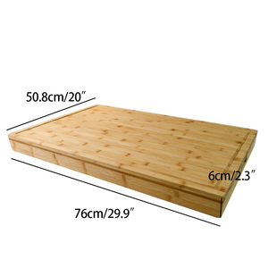 Tablero de madera de bambú para Fideos, cubierta de estufa y tabla de cortar para estufa de RV, cubierta superior, bandeja de servicio de madera con asas - Product Image 4