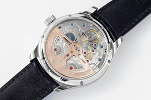 Men's Perpetual Calendar Automatic Mechanical <b>Watch</b>, Blue Dial, Sapphire Crystal, Leather Strap - Product Image 6