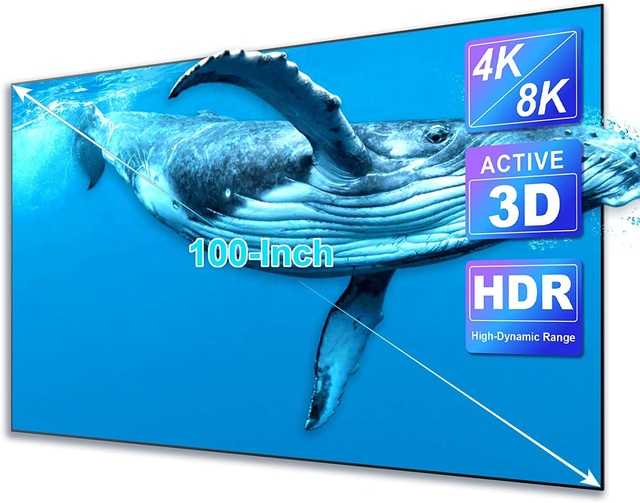 100-inch Ambient Light Rejecting ALR Projection Screen for Ultra Short Throw Projection, Fixed Frame Screen