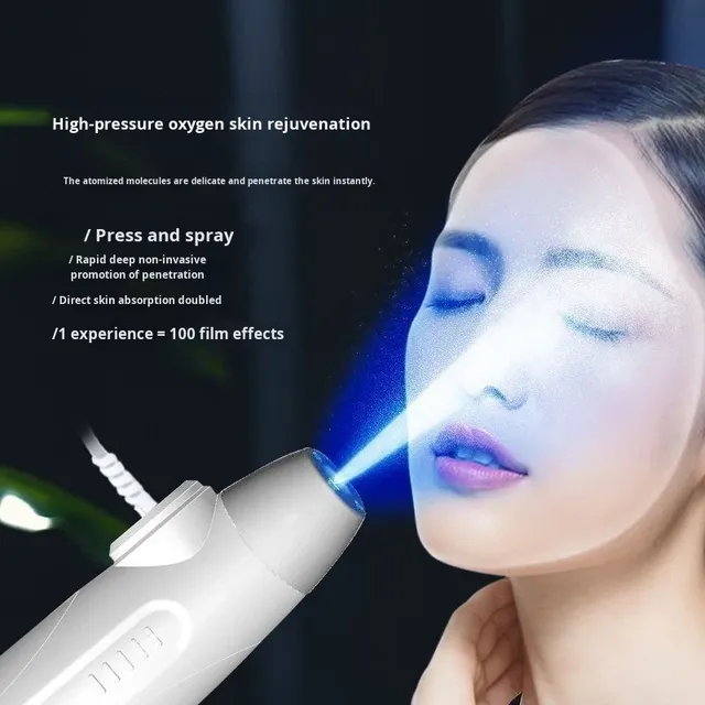 Wireless Handheld Nano Spray Oxygen Injection Gun Needle Free High Pressure Facial Moisturizer Deep Penetration Device
