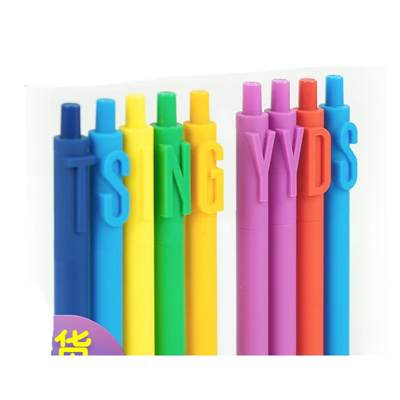 Custom Logo Alpha Gel Pen Colorful Promotional Gift Letter Gel Pen