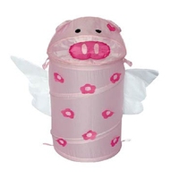 Panier à linge DIY en forme d'animal adorable, panier de rangement rond pliable