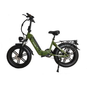 Vélo électrique pliant portable de l'usine 48V 500W batterie intégrée au lithium gros pneu pour les trajets quotidiens - Product Image 2