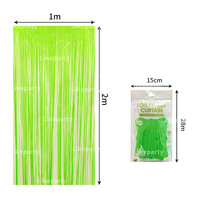 Rideau Néon Métallique 1x2M, Guirlande Scintillante Pastel pour Décoration de Fêtes de Bébé, Rentrée Scolaire et Noël