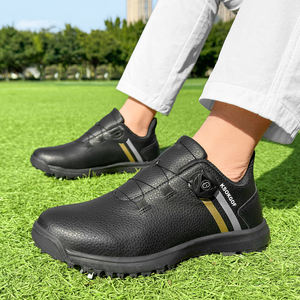 Zapatos de Golf de Microfibra de Cuero Impermeables y Antideslizantes con Excelente Amortiguación de Larga Duración, Personalizados de Fábrica OEM para Hombre - Product Image 5