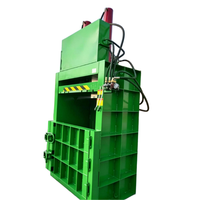 Presse à ordures verticale automatique économique, compacteur hydraulique de 30 tonnes, machine à balles en acier inoxydable et alliage d'aluminium