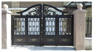 Portail de maison moderne, designs de grille personnalisés en usine, portail de cour en alliage d'aluminium