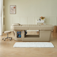 Lit d'hydrothérapie électrique de luxe avec fonction réglable, design moderne, pour spa capillaire et bain de pieds, idéal pour usage hôtelier, lit de massage et de shampoing
