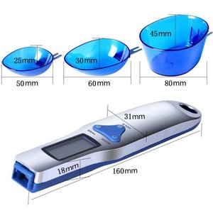 Nueva báscula electrónica de tres cucharas con pantalla LCD de 500g, cuchara medidora de ingredientes con tazas de 25, 30 y 45 mm para uso en la cocina. - Product Image 1