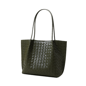 Bolsos de Hombro Tejidos de Cuero Genuino para Mujer, Moda 2025, Gran Capacidad, Duraderos, Elegantes, Forro de Poliéster - Disponibles - Product Image 3