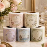 Autocollants personnalisés pour bouteilles de parfum en feuille d'or, étiquettes adhésives imperméables, impression de logos en vinyle pour emballages de parfums