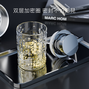 Foam Soap Dispenser Transparent Black Desktop Contemporary Design Pet Material Polishing Finish - Product Image 5