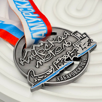 Medallas de metal 3D de diseño personalizado para bádminton, baloncesto, voleibol de playa y carrera, trofeos y placas de recuerdo deportivo dorado