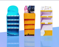 Présentoir de sol en PVC de marque GD moderne Étagères personnalisées Assemblage facile pour le stockage de snacks jouets boissons Grand magasin