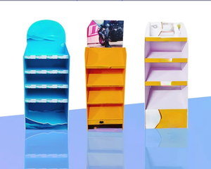 Marca GD, moderno para soporte de exhibición de suelo de PVC, estantes personalizados, fácil montaje para aperitivos, juguetes, almacenamiento de bebidas, grandes almacenes - Product Image 3