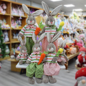 Fábrica personalizada día de Pascua fiesta primavera interior conejito grande pareja decoración vacaciones regalos felpa encantadores conejos de Pascua para el hogar - Product Image 3