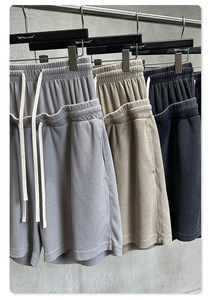Pantalones cortos para hombre de alta calidad, multicolor, con logotipo personalizado, al por mayor, estilo vintage, lavados con ácido, lisos, holgados. - Product Image 4