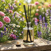 Bâtonnets diffuseurs en fibre de rotin noir pour diffuseur de parfum en pierre de cristal décorative en gros
