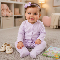 Neugeborenen Unisex Fuß-Schlaf- und Spielanzug aus Weicher Gestrickter Baumwolle, Atmungsaktiv, Umweltfreundlich, Tägliche Kleidung für Herbst-Babys