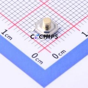 YTS1H0052GMG00 Tactile Switch SMD-4P,5.2x5.2mm Switch Single Pole Single Throw Round Button 2.5N Vertical Mount - Product Image 1