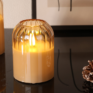 Bougie pilier en cire de paraffine <span class=keywords><strong>à</strong></span> LED 3D effet flamme blanc chaud, télécommandée et fonctionnant sur <span class=keywords><strong>piles</strong></span>, de la marque Matti's Gold, pour les mariages - Product Image 2