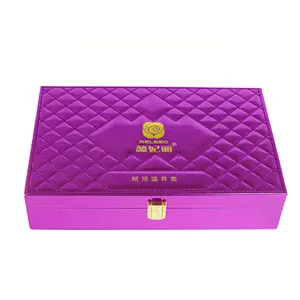 Custom Luxury Pink Glossy Leather Display Box Beauty Salon Ampoule Hyaluronic Acid Filler Injection Packaging Box