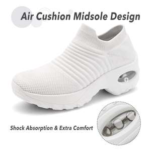 Chaussures de Sport blanches à absorption des chocs, baskets décontractées, de marche, d'extérieur, à la mode, pour femmes, nouveau - Product Image 5