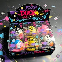 Nouveau jouet anti-stress créatif en forme de canard roux à motif vague, jaune, pour soulager le stress, à partir de 14 ans, en caoutchouc souple, emballage en boîte Zhejiang