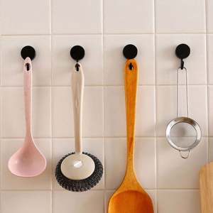 2024 Strong Creative Home Kitchen Punch-free Trace Less <b>Hook</b> <b>Sticky</b> Vintage Mini Plastic <b>Wall</b>-Mounted 10-Piece Clothing - Product Image 2