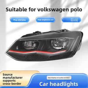 Pour Volkswagen <span class=keywords><strong>Polo</strong></span> 11-18, ensemble de phares 12V avec double lentille modifiée, clignotant séquentiel et feux de jour - Product Image 1