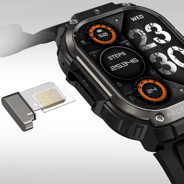 4gb+64gb Sim Card Smartwatch 2G 3G 4G Fast Network Browsing Dial Phone Call OEM Custom SDK AMOLED Smart Watch Waterproof IP68