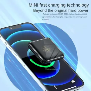 Mini Banco de Energía de 5000 mAh para iPhone, Samsung, <span class=keywords><strong>Xiaomi</strong></span>, Batería <span class=keywords><strong>Externa</strong></span> Portátil, Carga Súper Rápida, Banco de Energía Inalámbrico Magnético - Product Image 2