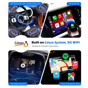 Interface CarPlay sans fil tout-en-un <span class=keywords><strong>Renault</strong></span> RD1 pour Captur avec autoradio d'origine <span class=keywords><strong>R</strong></span>-<span class=keywords><strong>Link</strong></span> TomTom - Product Image 4