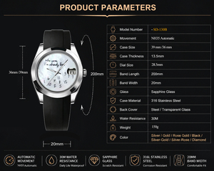 Montres pour hommes personnalisées avec logo OEM, mouvement NH35, bracelet en silicone, pour les personnes qui s'en fiche, <span class=keywords><strong>je</strong></span> suis déjà en retard - Product Image 2