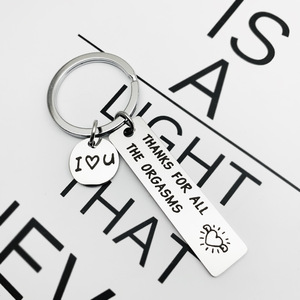 Llavero <span class=keywords><strong>de</strong></span> Acero Inoxidable Grabado con la Frase 'Gracias por Todos los Orgasmos', Anillo '<span class=keywords><strong>Te</strong></span> <span class=keywords><strong>Amo</strong></span>', Regalo <span class=keywords><strong>de</strong></span> Humor Negro <span class=keywords><strong>para</strong></span> Parejas, Llaveros <span class=keywords><strong>para</strong></span> Regalar a tu Amante - Product Image 5