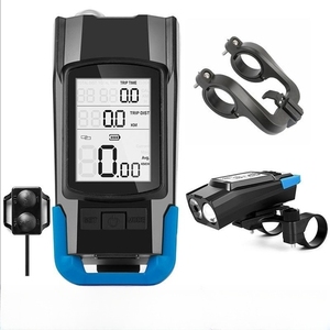 Lampe de <span class=keywords><strong>vélo</strong></span> rechargeable USB avec compteur de code Veilleuse Lampe de poche Lampe de <span class=keywords><strong>vélo</strong></span> de montagne avec <span class=keywords><strong>klaxon</strong></span> - Product Image 3