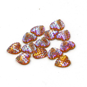 New 12Mm Đầy Màu Sắc 3D Cá Quy Mô Trái Tim Phẳng Trở Lại Charms Nhựa Nút Vá Cho Tự Làm Bông Tai Đồ Trang Sức Làm Phụ Kiện - Product Image 5