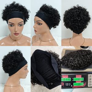 Promotion Letsfly F-115 Perruques courtes à bandeau 100% cheveux humains 350 Perruques en cheveux humains naturels fabriquées à la machine Ventes d'usine 4T30 - Product Image 4