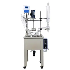 Pilot Scale 50Liter High Borosilicate Glass Single Layer Electric Heated Thermal Decomposition Pyrolysis Reactor